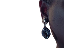 Load image into Gallery viewer, Medium sized Metal Hoop Clip On  Earrings silver
