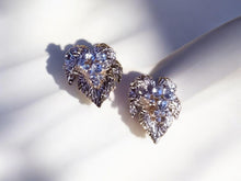 Load image into Gallery viewer, Large gold metal leaf  Stud Clip On Earrings
