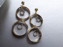 Load image into Gallery viewer, Gold Metal Multi Hoop Clip On Earrings 4.5 inch
