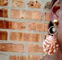 Load image into Gallery viewer, Handmade Authentic Shell Clip On Earrings Beach Boho Style
