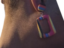Load image into Gallery viewer, Small Handmade Cambaya Clip on Hoop Earrings
