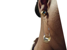 Load image into Gallery viewer, Minimalist Geometric design clip on  Earrings gold
