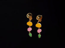 Load image into Gallery viewer, Small Minimalist Geometric design clip on  Earrings gold
