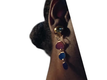 Load image into Gallery viewer, Small Minimalist Geometric design clip on  Earrings gold
