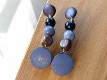 Load image into Gallery viewer, Handmade chunky Boho wood Clip On Earrings
