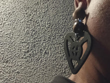 Load image into Gallery viewer, Handmade Wooden Adinkra Symbol Clip On Earrings
