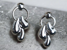 Load image into Gallery viewer, Modern art deco metal earrings Pierced ears
