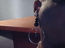 Load image into Gallery viewer, Handmade Boho hoop Clip On Dangle Earrings
