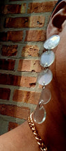 Load image into Gallery viewer, Handmade Minimalist clear acrylic Disc Earrings Clip on

