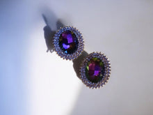 Load image into Gallery viewer, Large Crystal Stud Clip On Earrings
