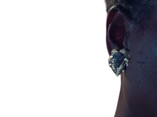 Load image into Gallery viewer, Large gold metal leaf  Stud Clip On Earrings

