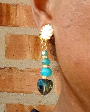 Load image into Gallery viewer, Small handmade crystal Heart Clip On Earrings
