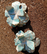 Load image into Gallery viewer, Abstract Pop Art giant Flower Statement Earrings (pierced ears)
