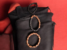 Load image into Gallery viewer, Mens wood bead layering Bracelet Set of 3
