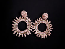 Load image into Gallery viewer, Glam Boho Beaded Hoop Clip On Earrings
