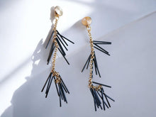 Load image into Gallery viewer, Handmade chain fringe Clip On Earrings
