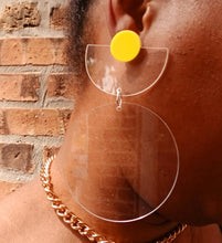 Load image into Gallery viewer, Extra large Acrylic  Pop Art Clip on Earrings

