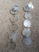 Load image into Gallery viewer, Handmade Minimalist clear acrylic Disc Earrings Clip on
