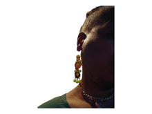 Load image into Gallery viewer, Handmade festival neon acrylic dangle Earrings Clip on
