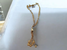 Load image into Gallery viewer, Vintage 1960s Gold Ball Bead Lariat Necklace
