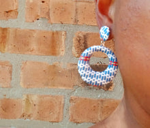 Load image into Gallery viewer, small Boho Raffia Clip On Earrings
