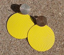 Load image into Gallery viewer, Hammered Metal Disc Clip On Earrings
