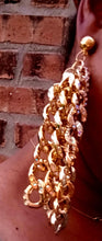 Load image into Gallery viewer, Giant multi strand handmade Acrylic Chain Clip On Earrings

