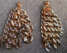 Load image into Gallery viewer, Giant multi strand handmade Acrylic Chain Clip On Earrings
