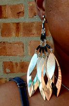 Load image into Gallery viewer, Avant Garde Boho Tassel Clip On Earrings, Black Acrylic, 5 inch
