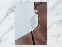 Load image into Gallery viewer, Rhinestone Clip On Hoop Earrings gold
