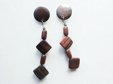 Load image into Gallery viewer, Handmade Minimalist Wood Clip On Earrings
