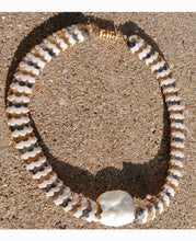 Load image into Gallery viewer, Rare Vintage Les Bernard Paris Milk glass and mixed metals chocker. 1970s rare
