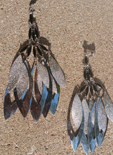 Load image into Gallery viewer, Avant Garde Boho Tassel Clip On Earrings, Black Acrylic, 5 inch
