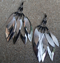 Load image into Gallery viewer, Giant avant garde metal tassel earrings pierced ears 5 inch

