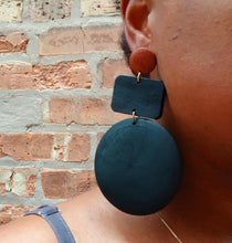 Load image into Gallery viewer, Custom geometric shapes Handmade Clip On Earrings
