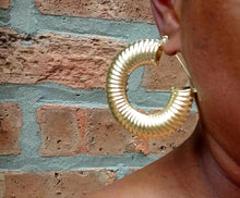 Load image into Gallery viewer, Vintage style Large Bamboo Earrings
