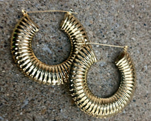 Load image into Gallery viewer, Vintage style Large Bamboo Earrings
