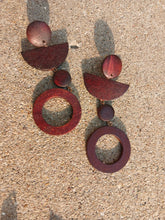 Load image into Gallery viewer, Handmade Wooden minimalist Clip On Earrings

