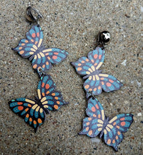 Load image into Gallery viewer, Handmade wooden Butterfly Clip On Earrings
