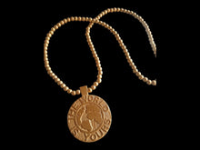 Load image into Gallery viewer, Mens Chunky Wood vintage Nas the world is yours Pendant Necklace
