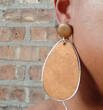 Load image into Gallery viewer, Clip On Wooden Handmade Chunky Design Earrings
