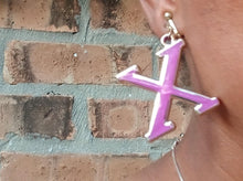 Load image into Gallery viewer, Vintage Malcom X.   X  Earrings Clip on
