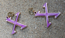 Load image into Gallery viewer, Vintage Malcom X.   X  Earrings Clip on

