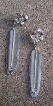 Load image into Gallery viewer, Light metal feather Earrings (pierced ears)
