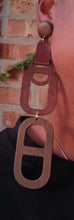 Load image into Gallery viewer, Handmade boho Wood Design Clip On Earrings 6 in
