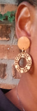 Load image into Gallery viewer, Handmade Small Wooden Hoop Clip On Earrings
