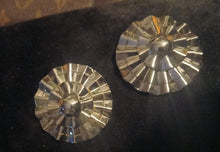 Load image into Gallery viewer, Extra large Hammered metal Silver Ball Stud Clip On Earrings
