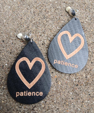 Load image into Gallery viewer, Natural Wood Boho Clip On Dangle Earrings black
