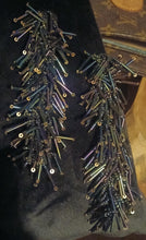 Load image into Gallery viewer, Vintage Handmade Sequin Bead Cascading  Clip On Earrings
