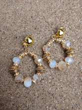 Load image into Gallery viewer, Small Handmade Boho Beaded Hoop Clip On Earrings
